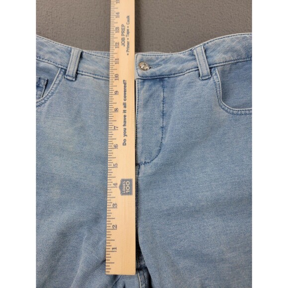 Quacker Factory Jeans Womens 10 Light DreamJeannes Straight Heart Rhinestone - Picture 7 of 14